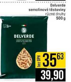 Delverde semolinové těstoviny různé druhy 500 g 