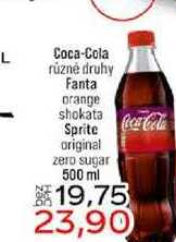 Coca-Cola různé druhy Fanta orange shokata Sprite original zero sugar 500 ml 