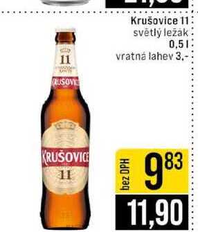 Krušovice 11 světlý ležák 0,5l