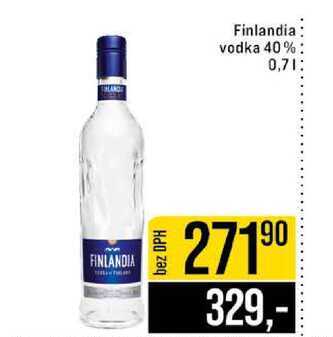 Finlandia vodka 40% 0,7l