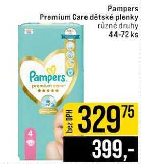 Pampers Premium Care dětské plenky různé druhy 44-72 ks