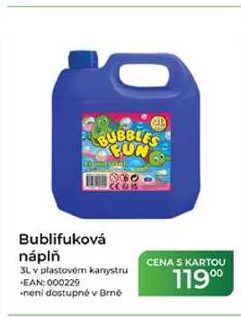 Bublifuková náplň 3L v plastovém kanystru