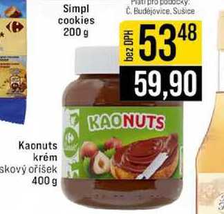 Kaonuts krém skový oříšek 400 g
