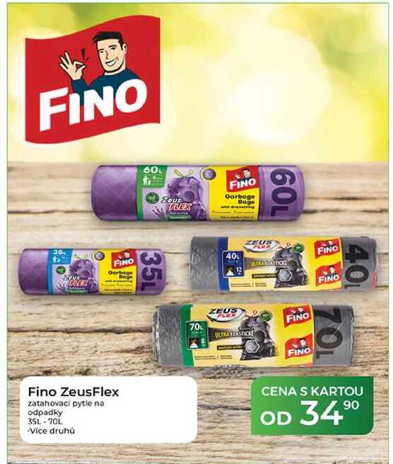 Fino ZeusFlex zatahovací pytle na odpadky 35L-70L 