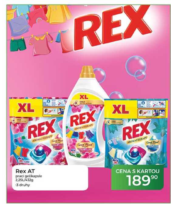 Rex AT prací gel/kapsle 2,25L/432g  