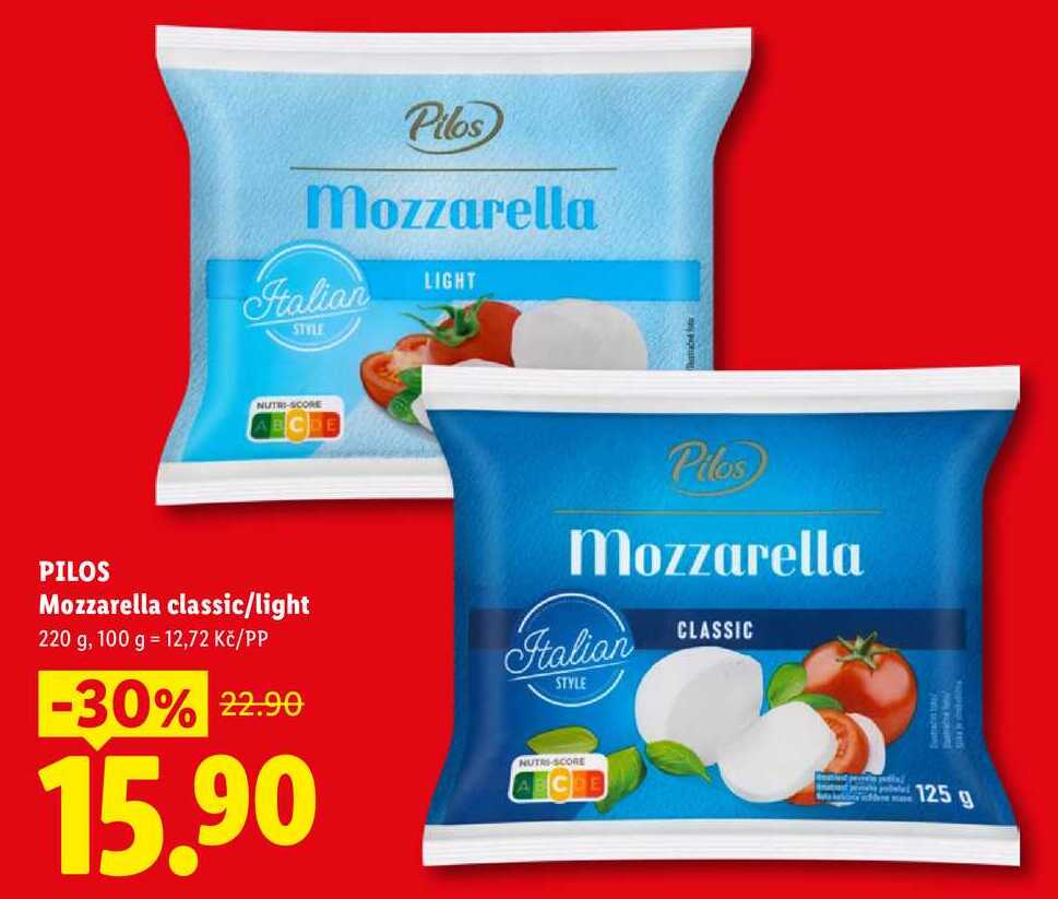 PILOS Mozzarella classic/light, 220 g