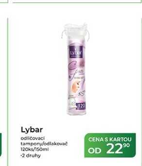 Lybar odličovací tampony/odlakovač 120ks/150ml 
