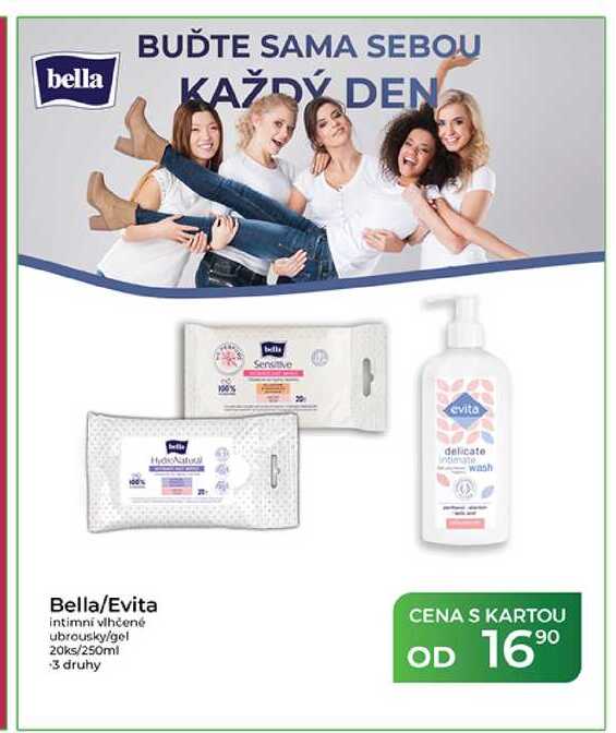 Bella/Evita intimní vlhčené ubrousky/gel 20ks/250ml 