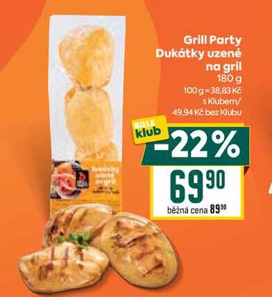 Grill Party Dukátky uzené na gril 180 g