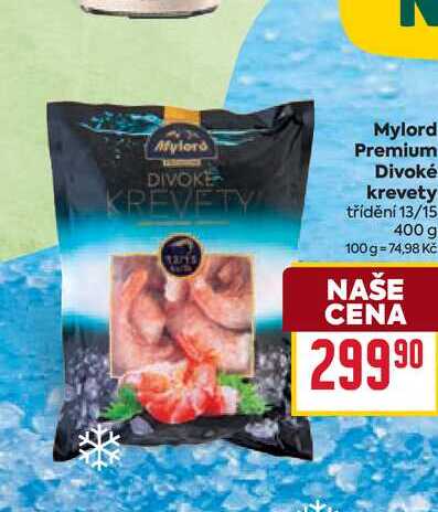 Mylord Premium Divoké krevety třídění 13/15 400 g 