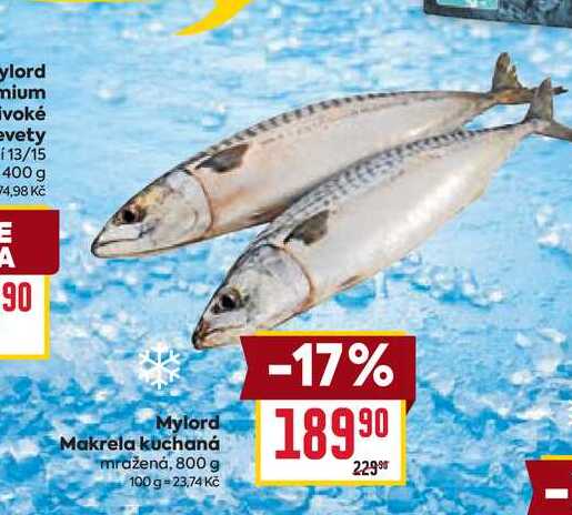 Makrela kuchaná mražená, 800 g