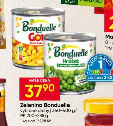 Bonduelle Hrášek 340-400 g/ PP 200-285 g