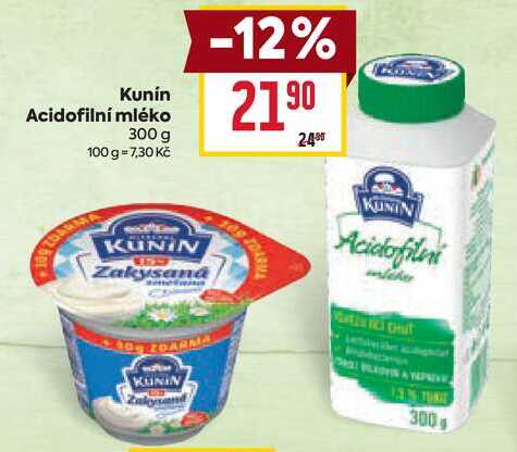 Kunín Acidofilní mléko 300 g