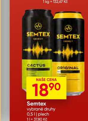 Semtex vybrané druhy 0,5l plech 