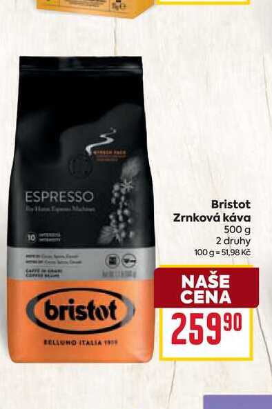 Bristot Zrnková káva 500 g