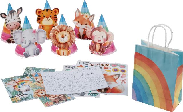 CRELANDO Kreativní sada na oslavu duhová párty