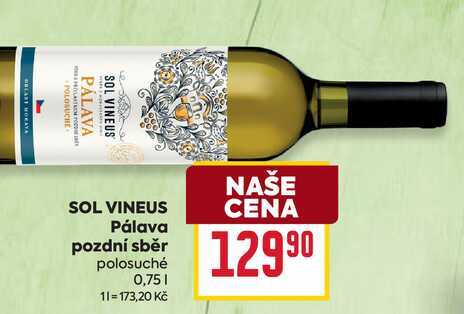 SOL VINEUS Ράιανα pozdní sběr polosuché 0,75l