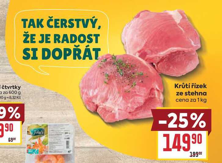 Krůtí řízek ze stehna cena za 1 kg