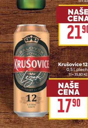 Krušovice 12 0,51, plech