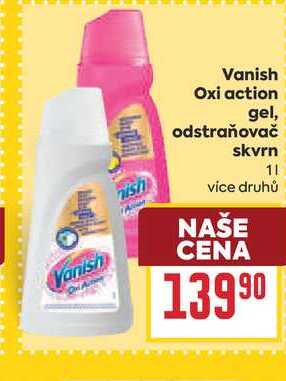 Vanish Oxi action gel, odstraňovač skvrn 1l