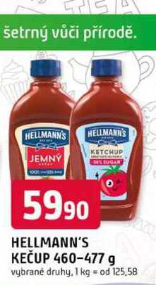 Hellmann's kečup 460 g, vybrané druhy