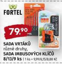 FORTEL SADA IMBUSOVÝCH KLÍČŮ 8/13/9 ks 