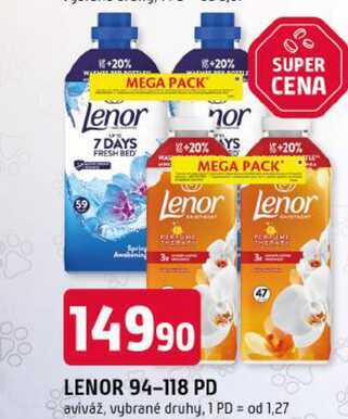 LENOR 94-118 PD aviváž, vybrané druhy