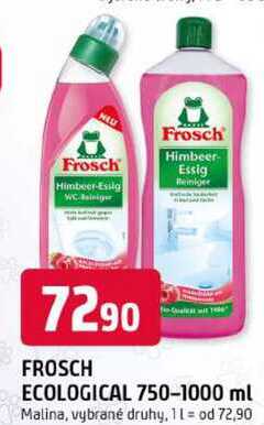 FROSCH ECOLOGICAL 750-1000 ml Malina, vybrané druhy