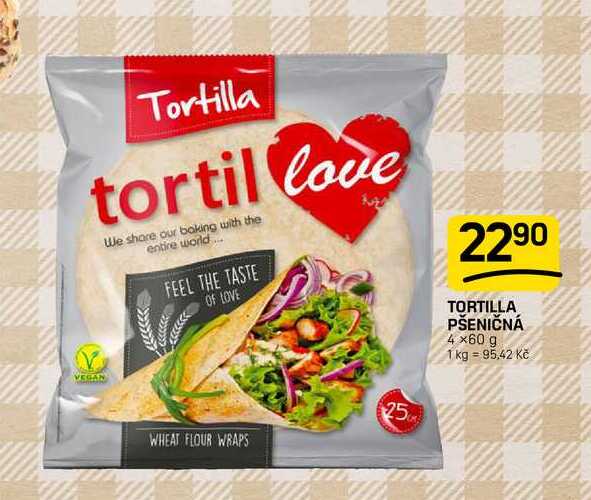 TORTILLA PŠENIČNÁ 4 x60 g 