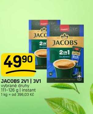 JACOBS 2V1 | 3V1 vybrané druhy 111-126 g | instant 