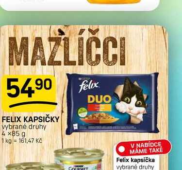 FELIX KAPSIČKY vybrané druhy 4 x85 g