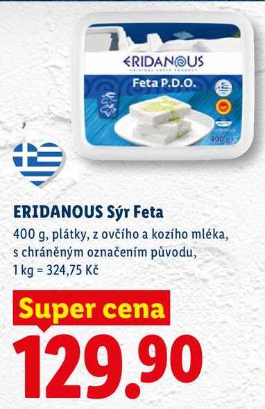 ERIDANOUS Sýr Feta, 400 g