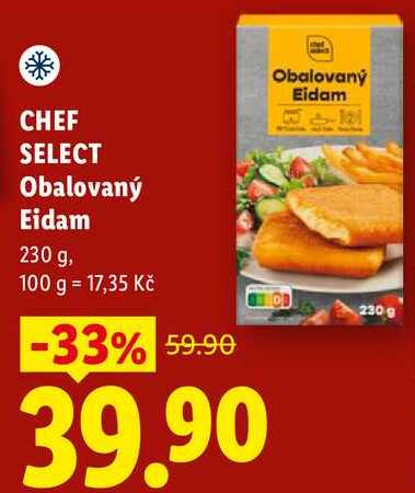 CHEF SELECT Obalovaný Eidam, 230 g