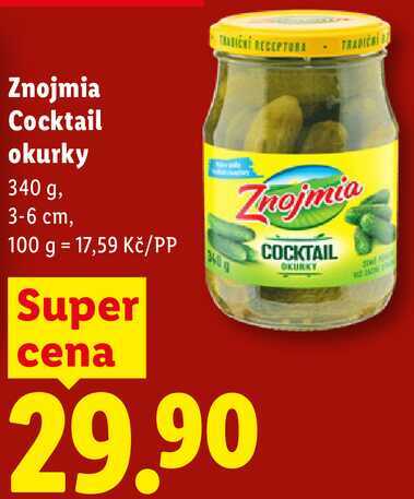 Znojmia Cocktail okurky, 340 g