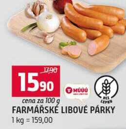 FARMÁŘSKÉ LIBOVÉ PÁRKY 100g