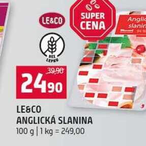 LE&CO ANGLICKÁ SLANINA 100 g