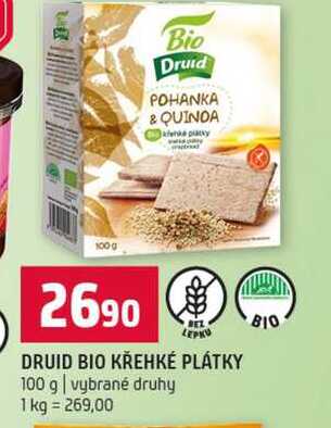 DRUID BIO KŘEHKÉ PLÁTKY 100 g vybrané druhy