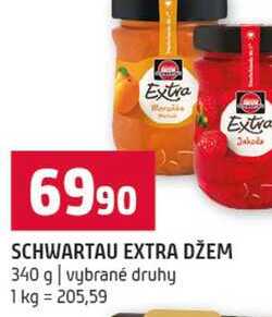 SCHWARTAU EXTRA DŽEM 340 g vybrané druhy