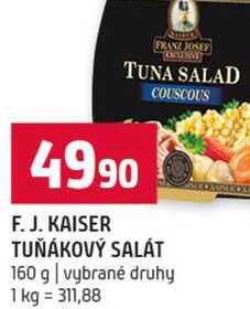 F. J. KAISER TUŇÁKOVÝ SALÁT 160 g vybrané druhy