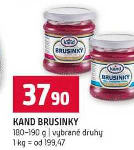 KAND BRUSINKY 180-190 g vybrané druhy 