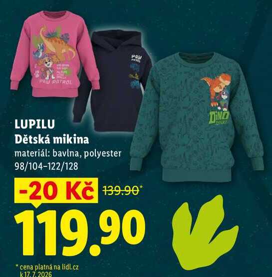 LUPILU Dětská mikina