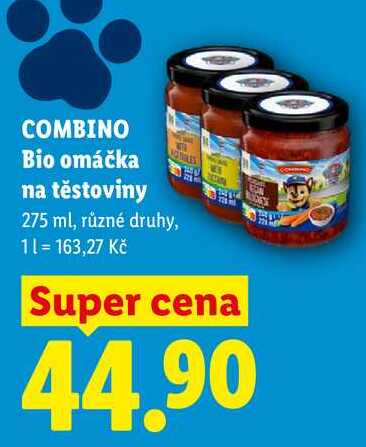 COMBINO Bio omáčka na těstoviny, 275 ml