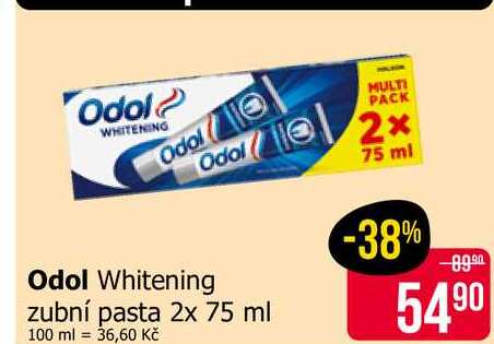 Odol Whitening zubní pasta 2x 75 ml