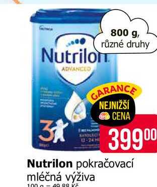 Nutrilon pokračovací mléčná výživa 800g