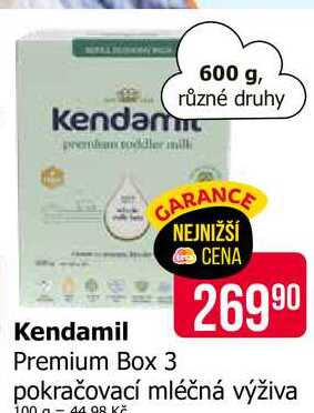 Kendamil Premium Box 3 pokračovací mléčná výživa 600g