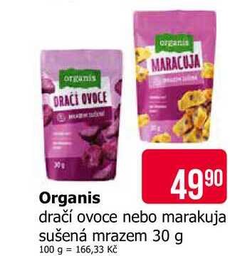 Organis dračí ovoce nebo marakuja sušená mrazem 30 g