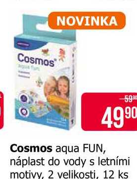 Cosmos aqua FUN, náplast do vody s letními motivy, 2 velikosti, 12 ks