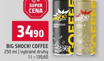 BIG SHOCK! COFFEE 250 ml vybrané druhy