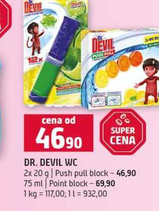 DR. DEVIL WC 2x 20 g Push pull block 75 ml Point block