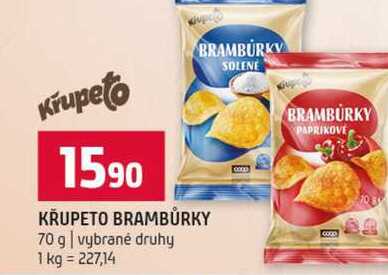 KŘUPETO BRAMBŮRKY 70 g vybrané druhy